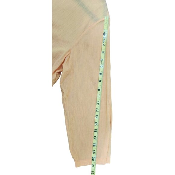 Eileen Fisher Semi-Sheer Button Front Tunic Blouse XL Orange - Picture 8 of 10